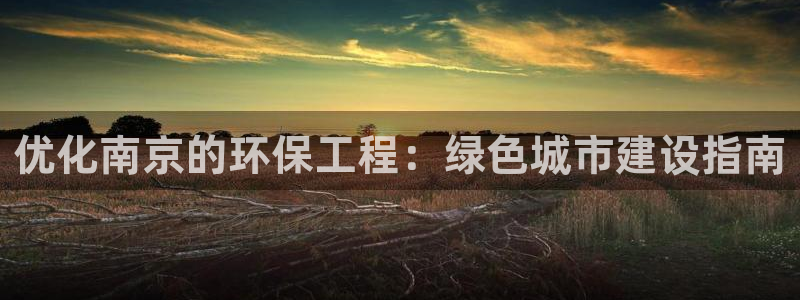 彩名堂全天计划：优化南京的环保工程：