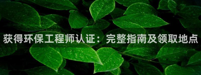 最新彩名堂计划：获得环保工程师认证：