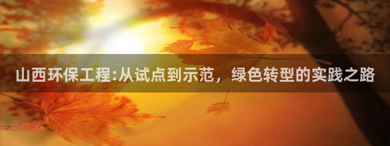 彩名堂客户端是永久免费吗安全吗苹果：山西环保工程:从试点到示