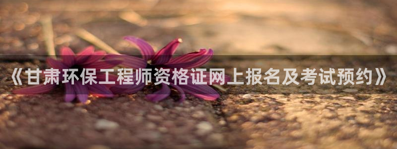彩名堂app2.05版本：《甘肃环保工程师资格证网上报名及考